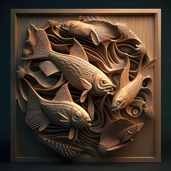 3D model Fish scalars (STL)